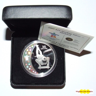 2009 Silver Proof $25 Hologram Coin - Skeleton - Click Image to Close